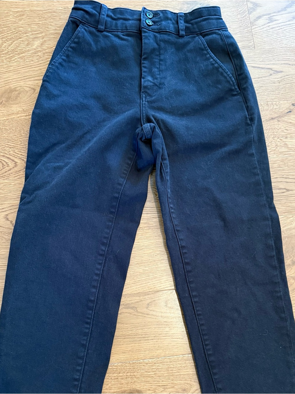 Everlane Black Barrel Leg Chino Pants
